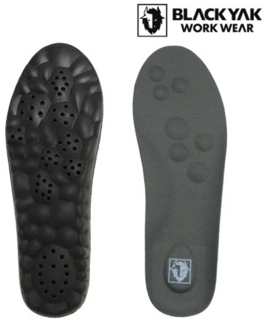 블랙야크 에어홀 메모리폼 쿠션 깔창 등산 운동화 군인 전투화 골프 안전화 기능성 발편한 인솔 깔창, 블랙, 1개