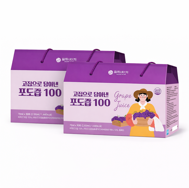 일등네이처 포도즙 100% 천연 무첨가 무가당 포도즙 산모 임신 임산부, 70ml, 60개