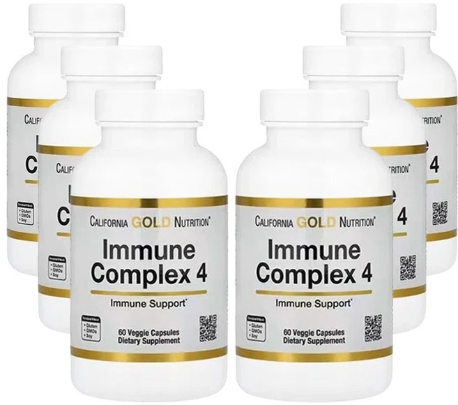 캘리포니아골드뉴트리션 면역 복합체 4 60베지캡슐, 6개, 60정 - 쿠팡
