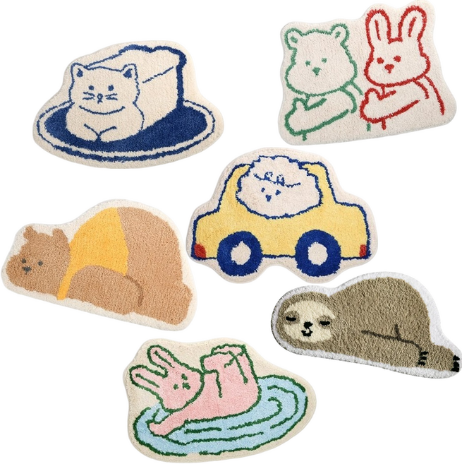 LOCO LAB 몽글몽글 캐릭터 발매트, 따봉이