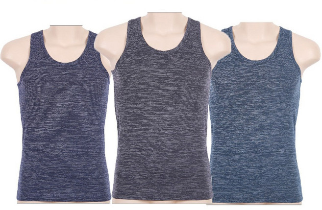 폴밋 남성 텐셀런닝 컬러 민소매 메리야스 런닝 3매입 세트 PMR447