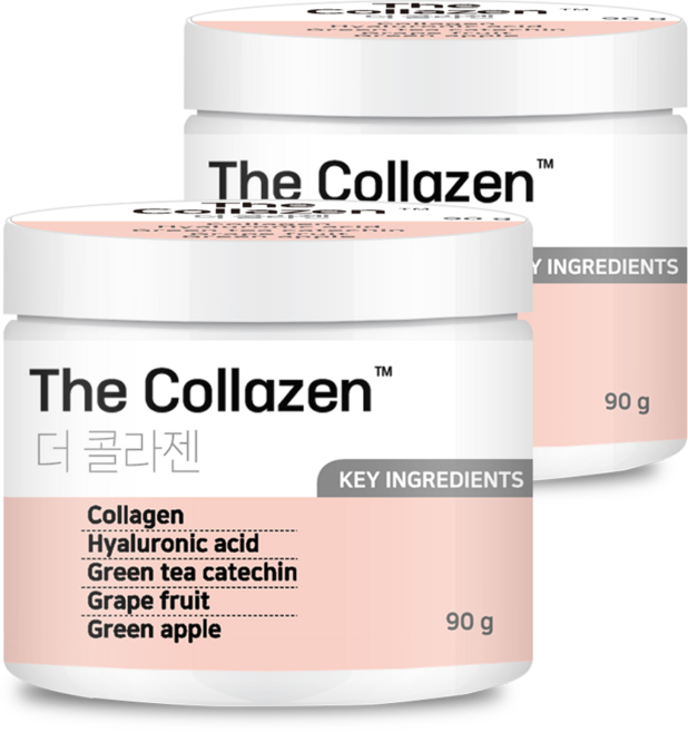 1+1 더 콜라젠 먹는 저분자 3세대 콜라겐펩타이드 콜라겐 히알루론산 식약처인증, 90g*2