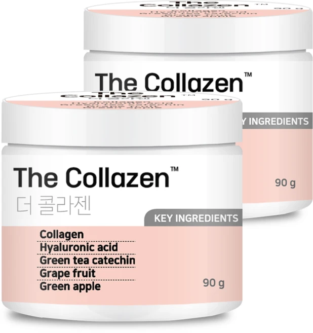 1+1 더 콜라젠 먹는 저분자 3세대 콜라겐펩타이드 콜라겐 히알루론산 식약처인증, 90g*2 - 쿠팡