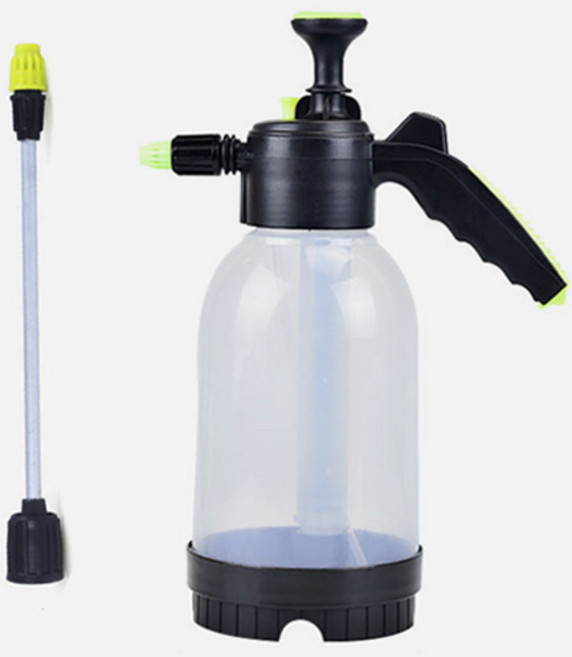 민스리빙 자동 압축분무기 (투명고급2L) + 롱노즐 원예 물뿌리개, 1개, 투명