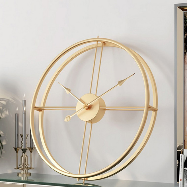 엔틱 골드 심플디자인 무소음 벽걸이 벽시계, 옵션2 블랙프레임 블랙시계바늘, 옵션2 블랙프레임 블랙시계바늘