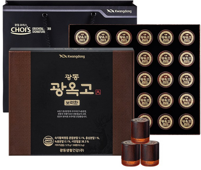 광동제약 광옥고 보력환 30환+전용쇼핑백, 1개, 112.5g