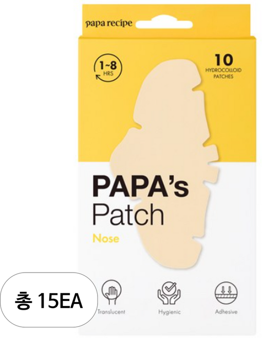 파파레서피 파파스 패치 노우즈, 10매입, 15개