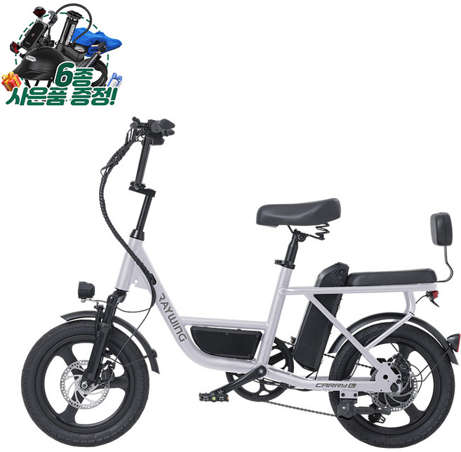 레이윙 캐리 라이트 48V 500W 전기자전거 출퇴근용, 에어리 라일락, 스틸