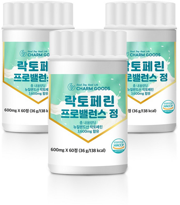참굿즈 락토페린 프로밸런스 정 산양유 유산균 고순도 락토페린농축물, 60정, 3개