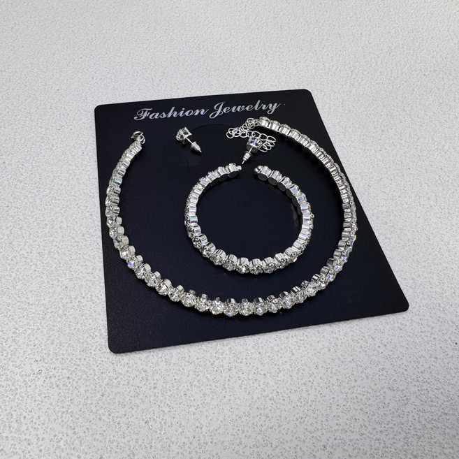 큐빅 테니스 목걸이 3종세트