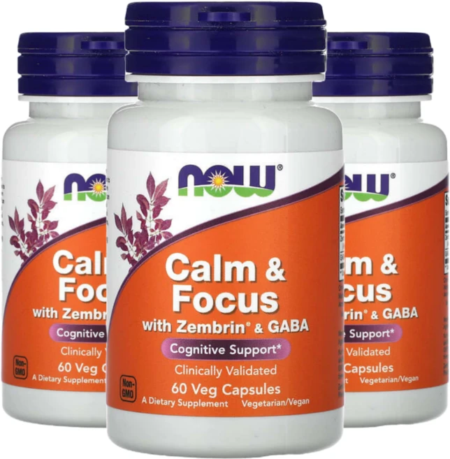 나우푸드 Calm & Focus Zembrin 및 GABA 함유 60캡슐 3통, 60정 - 쿠팡