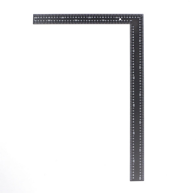 끌림홈 직각자 (400x600mm) 기억자 수평자 목공용 수직자 작업 인테리어 쇠자 제도 ㄱ자 재단, 1개