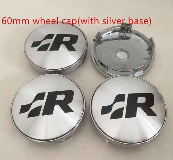 4pcs 56mm 60mm 자동차 휠 센터 커버 허브 캡 수지 배지 엠 블 럼 스티커 스타일링 액세서리, 05 60mm silver cap 1, 1개