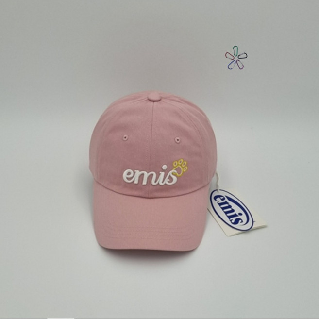 [국내 매장 정품] 이미스 레터링 로고 볼 캡 핑크 + 카라비너