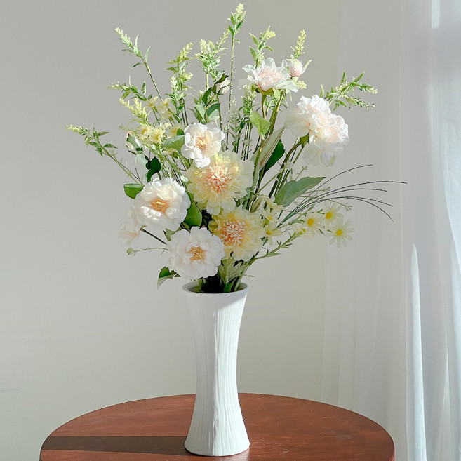 VITALO 세라믹 오브제 화병 꽃병 인테리어소품 북유럽 디자인, 05.모던화병(화이트)