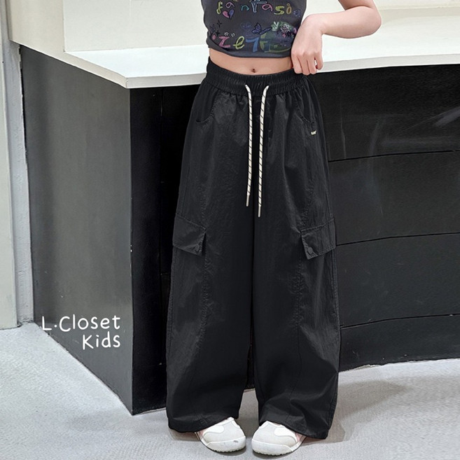 LC.kids 輕氧感工裝薄長褲