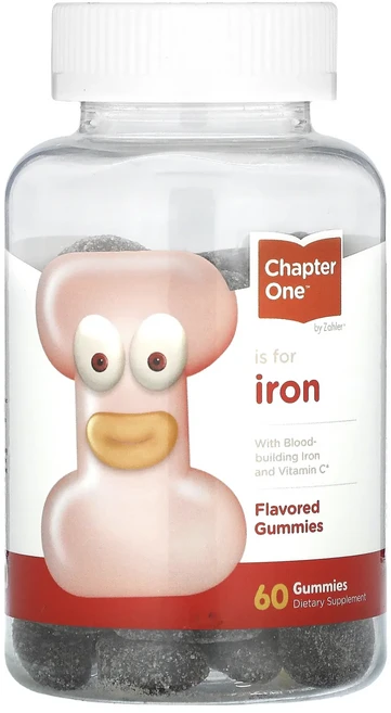 단백질 비타민 철분 마그내슘 칼슘 Chapter One 철분 보충제 가향 구미젤리 60개 고루고루섭취해주세요, ChapterOne철분보충제가향구미젤리60개, 1개 - 쿠팡