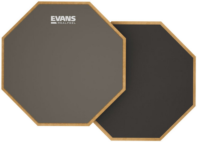 [심로악기] EVANS 에반스 RF12D 드럼연습패드 12인치 양면 스네어 스탠드에 장착, 1개