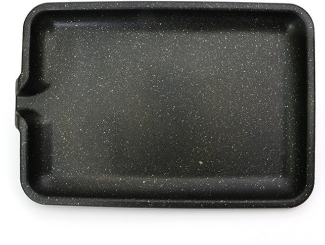 덕흥 두꺼운 7.5mm 주물 모던 사각 불판, 46.2cm, 1개