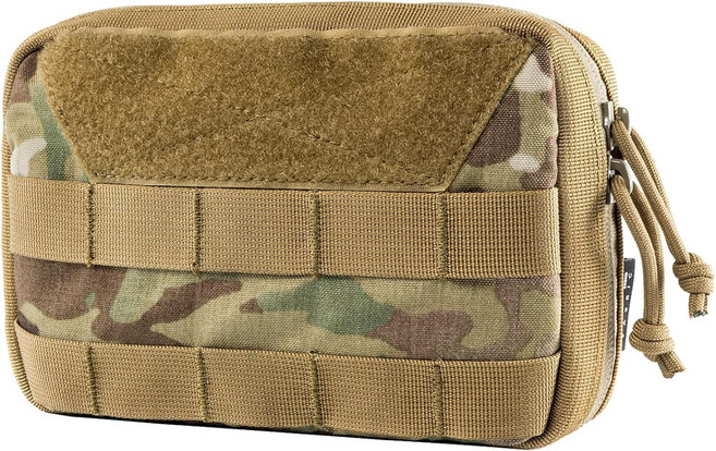 원티그리스 몰레 파우치 전술 관리 벨트 EDC 도구 정리함 지퍼형 유틸리티 허리 팩 7.5x5x2, Medium, Brown