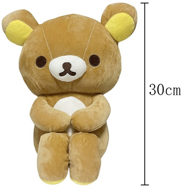 큰인형 대형 베개 편안한 귀여운 사랑스러운 리락쿠마 봉제인형 곰인형 슈퍼쿠마 플러시 인형 카와이 만화 곰 봉제 동물 크리스마스 선물, [04] Rilakkuma 30cm