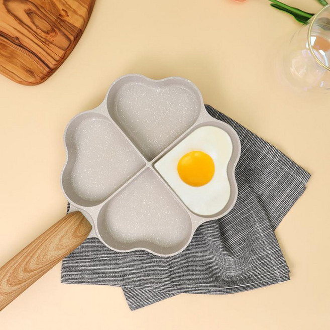 나리히라 인덕션 하트 에그팬 브런치 핫케이크 팬, 1개