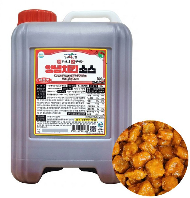 청우 더진한 양념치킨매운맛소스10kg, 10kg, 1개