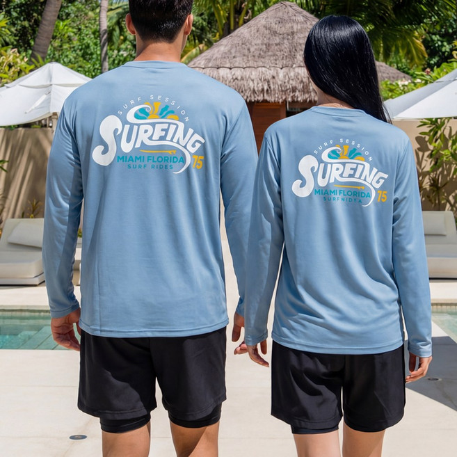 로이몬스터 남녀 서핑 래쉬가드 상의+반바지 2장 세트 체형커버 빅사이즈/ROYMONSTER