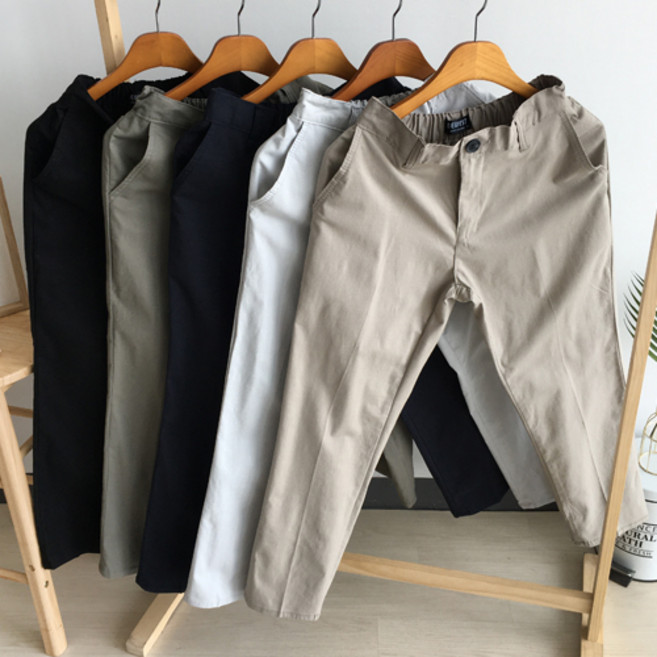 [일칠사] 남성 일자 테이퍼드핏 린넨 슬랙스 바지