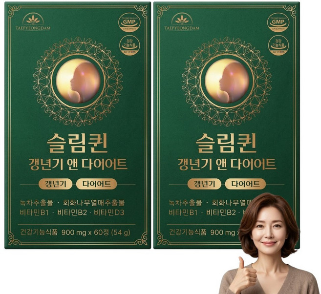 여성 갱년기 다이어트 보조제 중년 50대 체지방감소 호르몬 소포리코사이드 카테킨 12개 구매시 플로라필 증정, 2박스, 60정