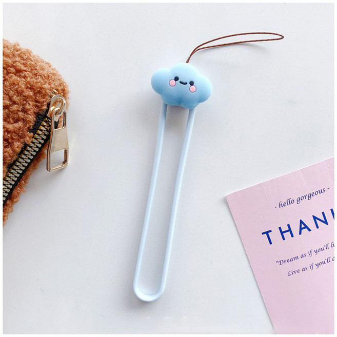 범쓰컴퍼니 캐릭터 손목 핸드폰 실리콘 휴대폰 스트랩 악세사리, 블루구름(s), 1개