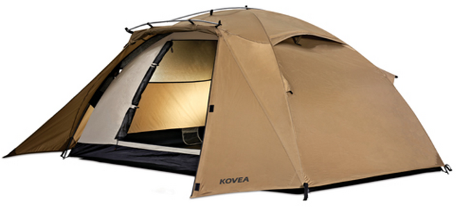 코베아 T 코어 탄 2인용 돔형 알파인 캠핑 텐트, T 코어 블랙