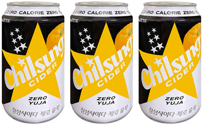 롯데칠성음료 칠성사이다 제로 유자 맛 뚱캔, 3개, 355ml