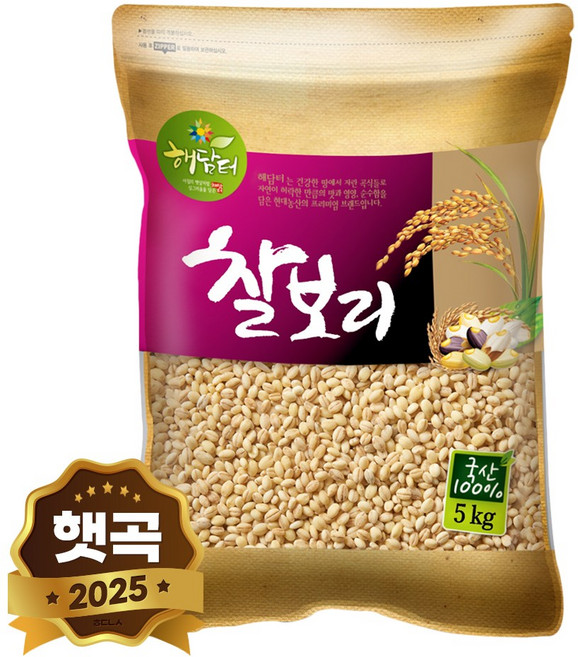 현대농산 국산 찰보리, 5kg, 1개