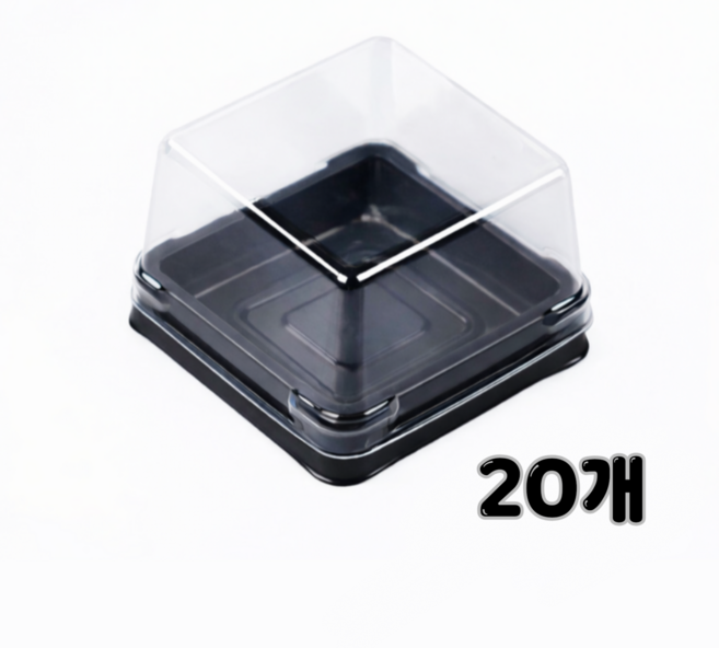 두쫀쿠 화과자 케이스 돔 포장용기 7x7x4 60g, 20개, 사각