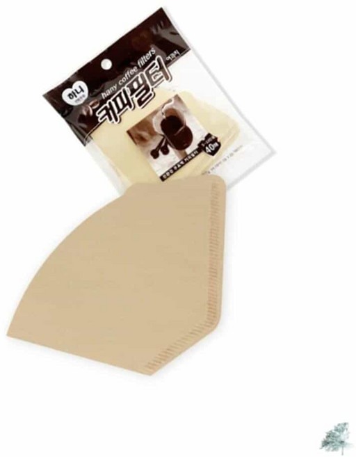 더캔보 커피여과지 5-10인용 커피필터 무표백 천연펄프 5개입 커피종이필터