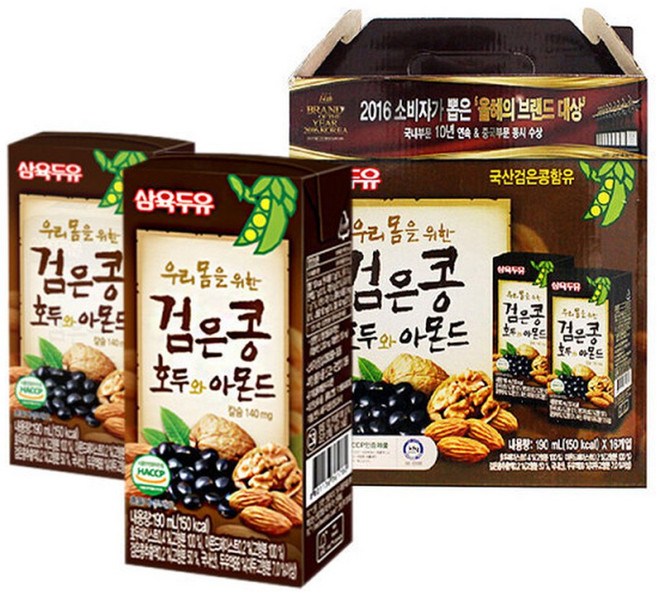 삼육두유 검은콩 호두와 아몬드 190ml 16개입 1개