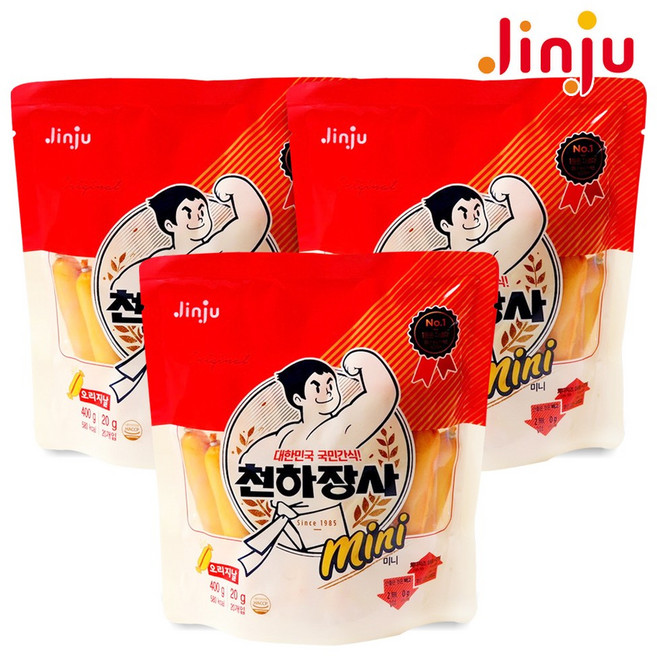 천하장사 오리지날 미니 간식 소시지, 400g, 3개