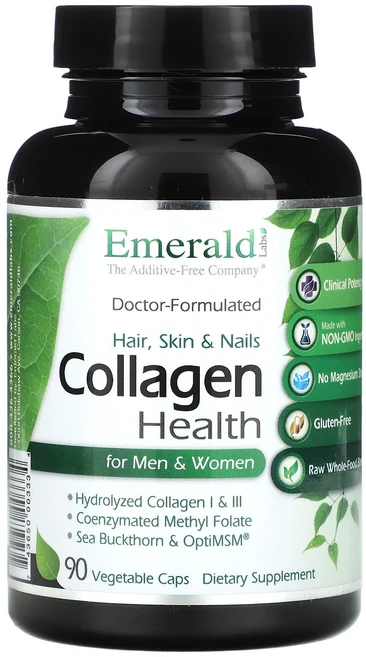 Emerald Laboratories 남성 및 여성용 콜라겐 건강 베지 캡슐 90정 Laboratories (에메랄드 래보라토리스), Emerald Laboratories, Collagen, 1개 - 쿠팡