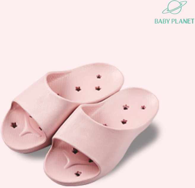 아가 욕실화 키즈 심플 욕실화 유아 어린이 슬리퍼 EVA, 핑크, 1개