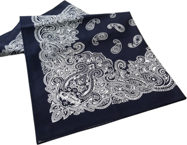 악세사리마켓 빅사이즈 60x60cm 22컬러 반다나 페이즐리 국산 면 레트로 대형 스카프 등산 캠핑 두건 러닝 운동회 체육대회 헤어밴드 손수건 1장