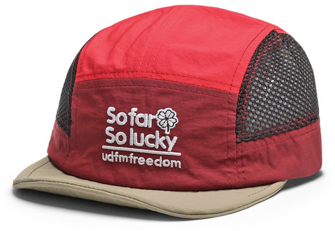 BELLEAURA 캐주얼 남여공용 메쉬 럭키 숏캡 챙짧은모자 캠프캡 숏챙 통기성모자 버클스트랩모자