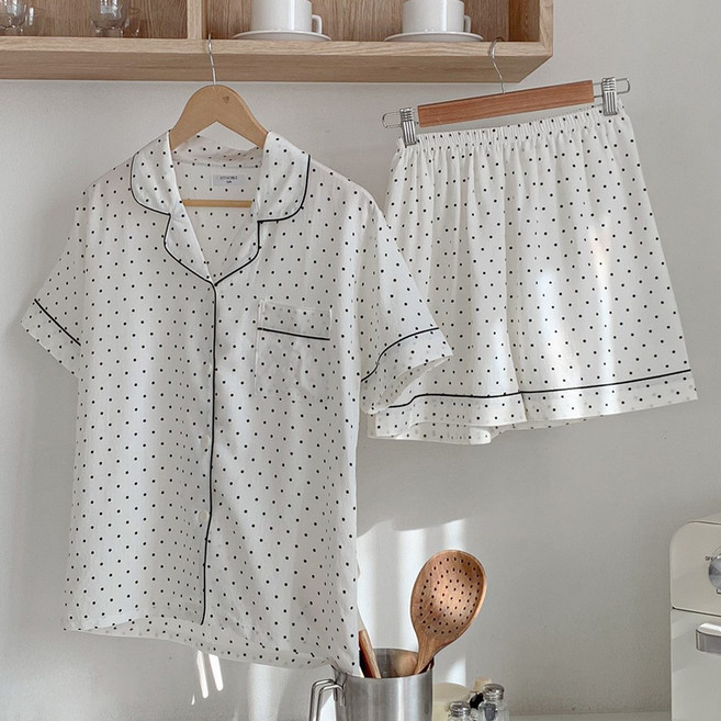 핏노블 여성 잠옷 세트 여름용 투피스 파자마 세트