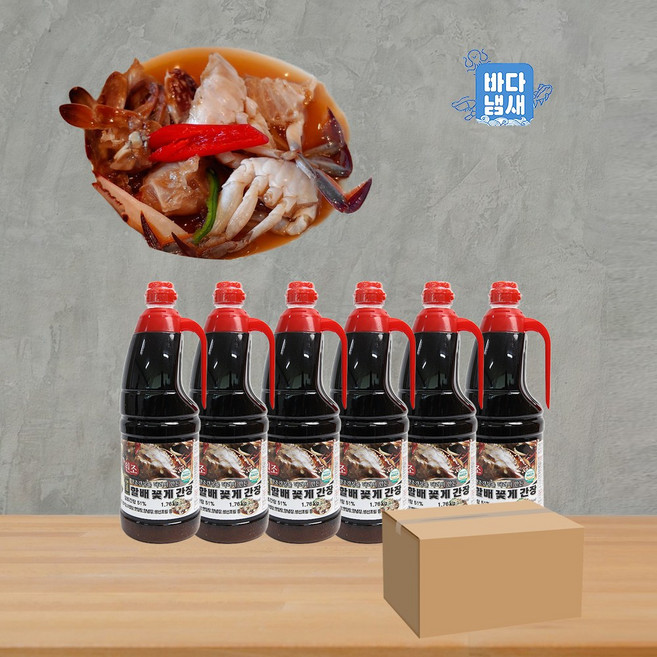 국내산 직접가공 할배 꽃게 간장소스 업소용/대용량 1박스(1.76kg x 6개입)양조간장, 1.76kg, 6개