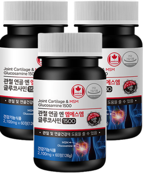 [식약처인정기능성]관절연골건강 무릎시큰 허리건강 오십견 약1개월, 30회분, 3박스