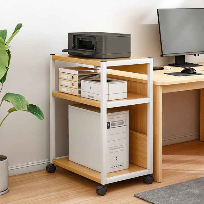 본체선반 이동식 데스크탑 선반 받침대 프린터다이 거치대, 1개