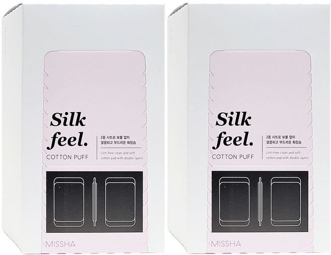 미샤 실크 필 화장솜, 80매입, 2개