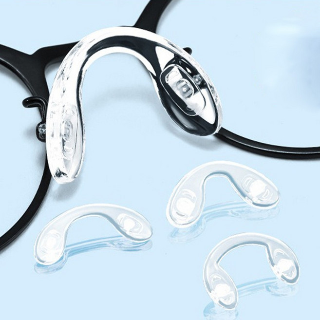 1/2세트(대+소) 스포츠 안전 안경 코받침 쿠션 실리콘 코패드 투명 자국 부상 방지
