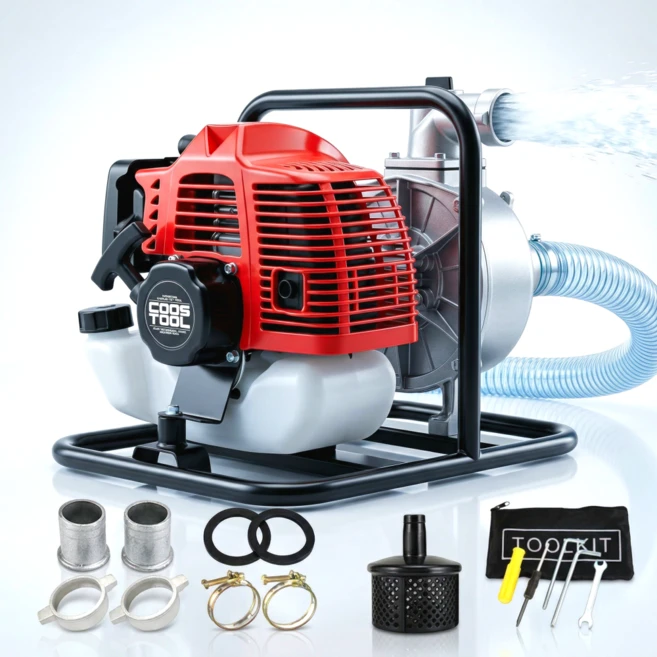 코스툴 2행정 1인치 양수기 펌프 45cc 엔진 가솔린, 1개 - 쿠팡