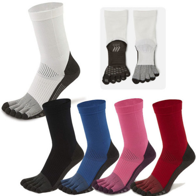 타비오 논슬립 발가락 양말 축구 풋살 미끄럼 방지 장목 SOCKS 스포츠 삭스, 화이트 L, 1개